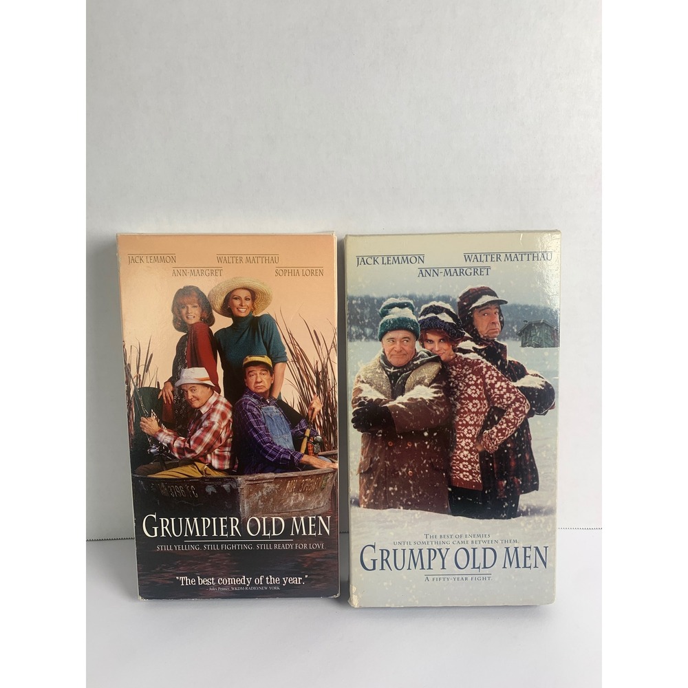 Grumpy Old Men & Grumpier Old Men VHS Bundle Jack Lemmon Walter Matthau Comedy
